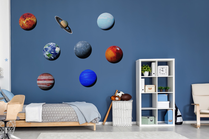 Sticker Planeten des Sonnensystems im Kinderzimmer