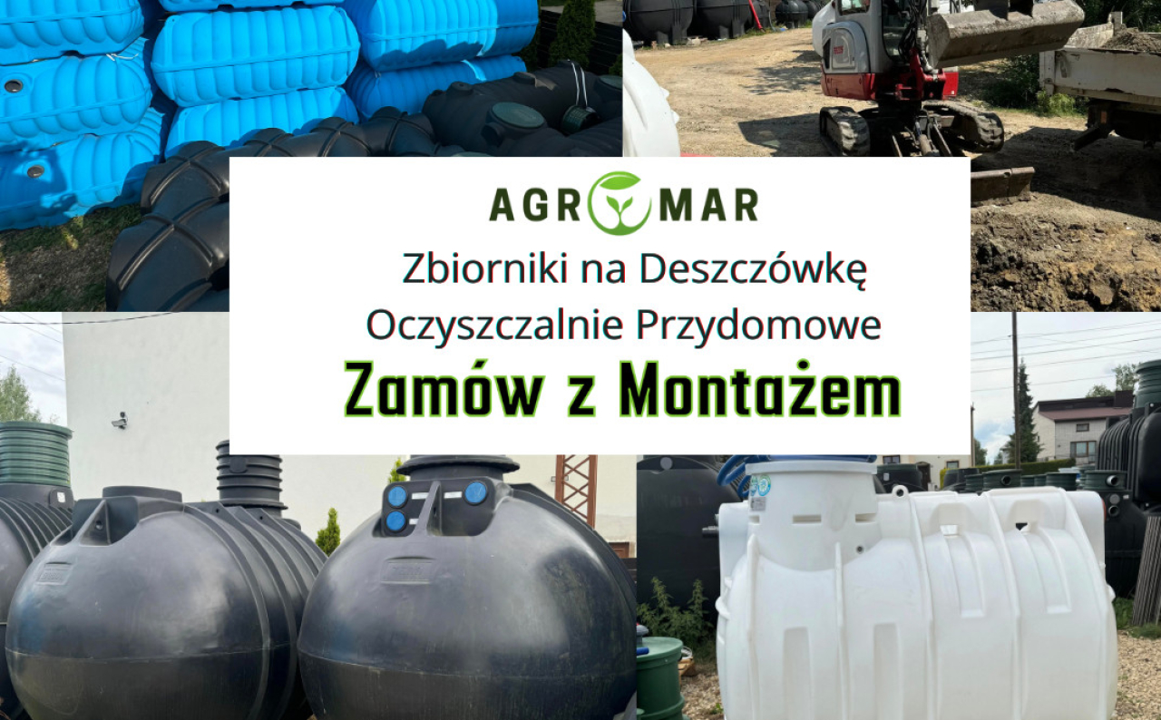 Zbiorniki na deszczówkę z montażem od Agromar